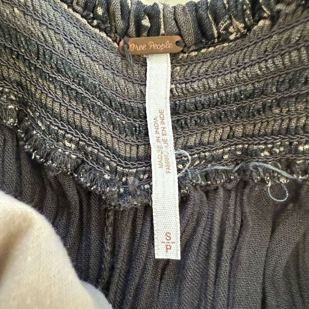 Free People Deep V Boho Jumpsuit Grey $168 S - Picture 8 of 11